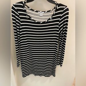 Womens Bar III Black White Striped Long Sleeve Mini Dress XS
